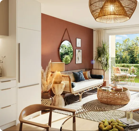 Intérieur d’un appartement de la résidence Cap Nature